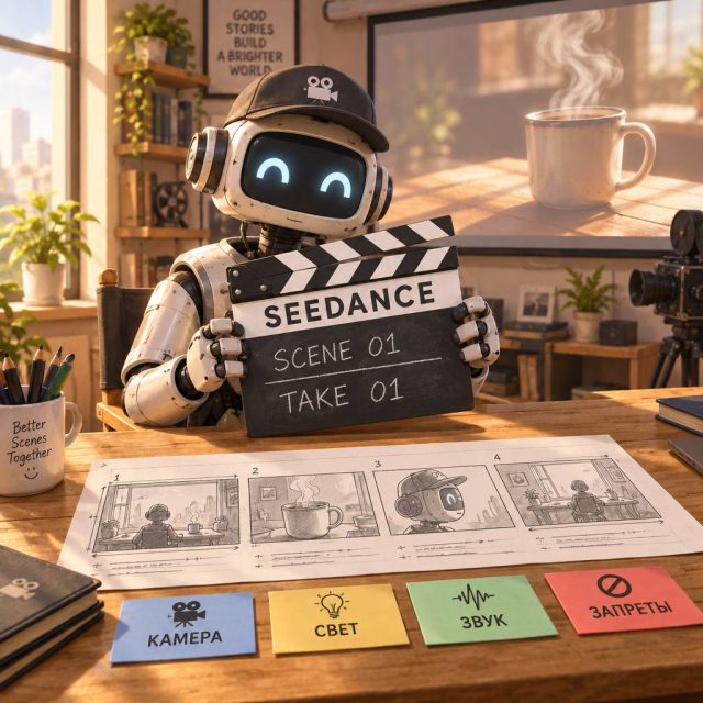 Подробный запрос для Seedance: собираем промпт по-русски — текстом и в JSON