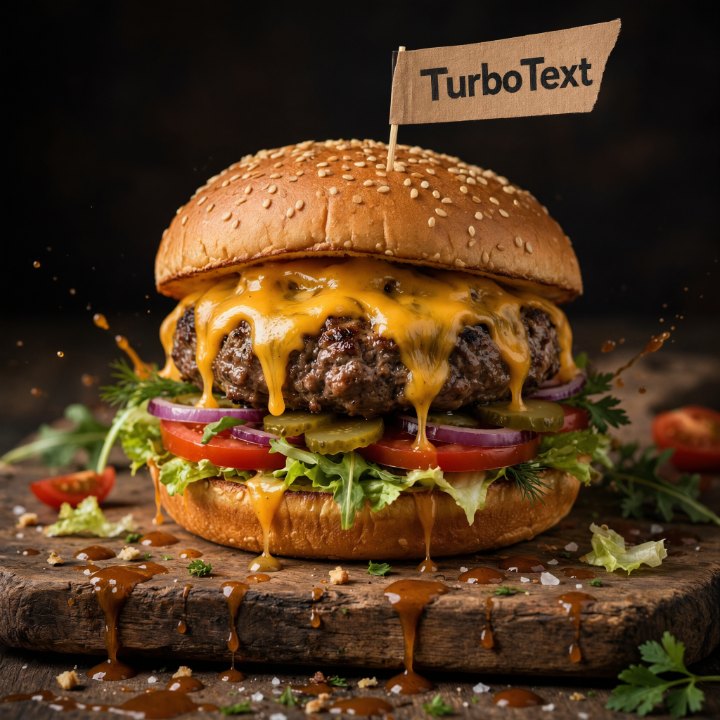 Бургер с флажком TurboText – пример подробного разбора картинки